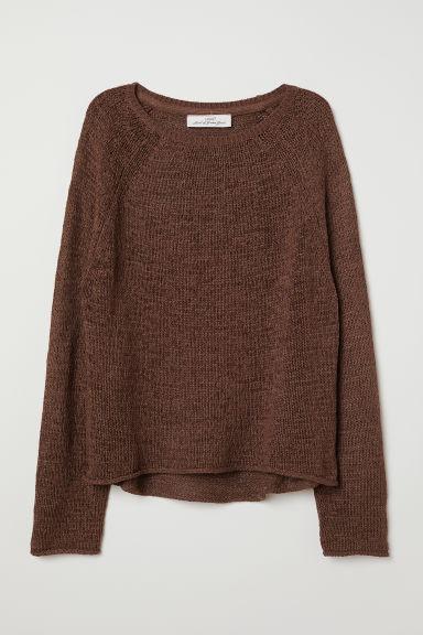 H & M - Pullover A Punto Largo - Marrone