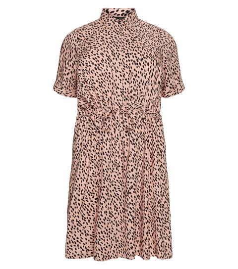 Curves Pink Animal Print Dress New Look