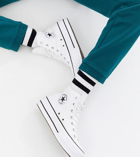 Converse Chuck Taylor Hi Platform White Trainers