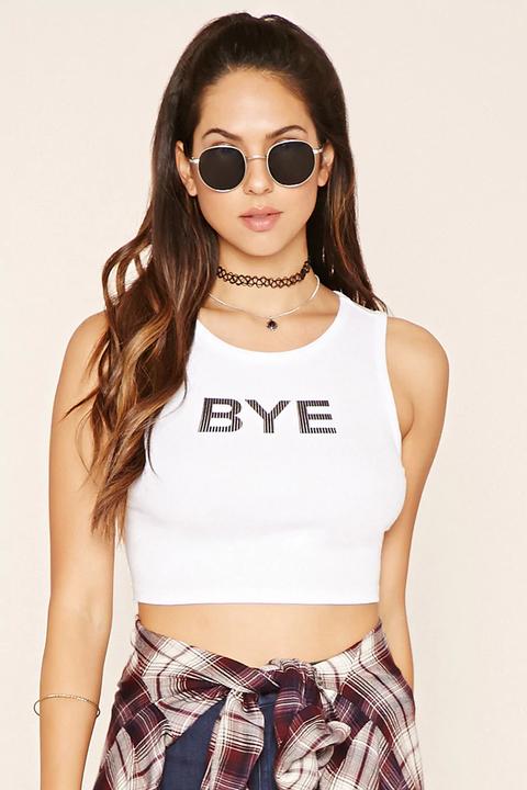 Crop Top "bye"