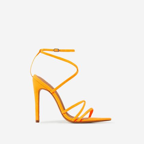 Kaia Pointed Barely There Heel In Neon 