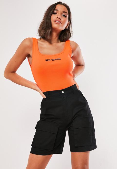 neon orange bodysuit