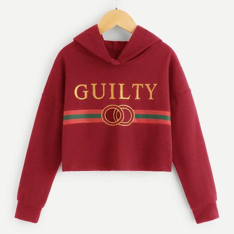 Sudaderas Para Niñas A Rayas Rojo Casual