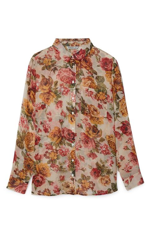 Camisa Semitransparente Flores