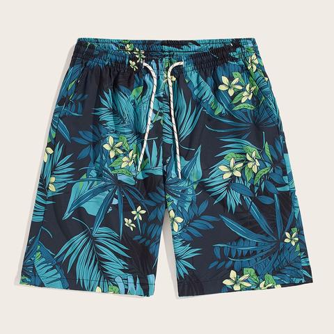 tropical print shorts mens