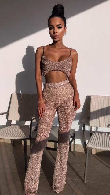 sorelle rose gold dress