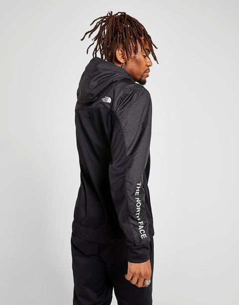 black north face zip up hoodie