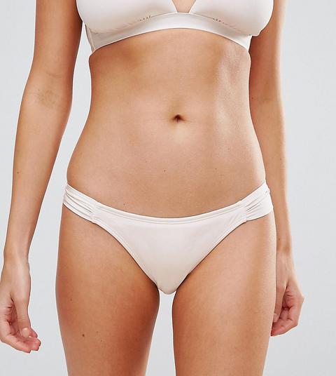 Wolf & Whistle - Slip Bikini In Raso - Beige