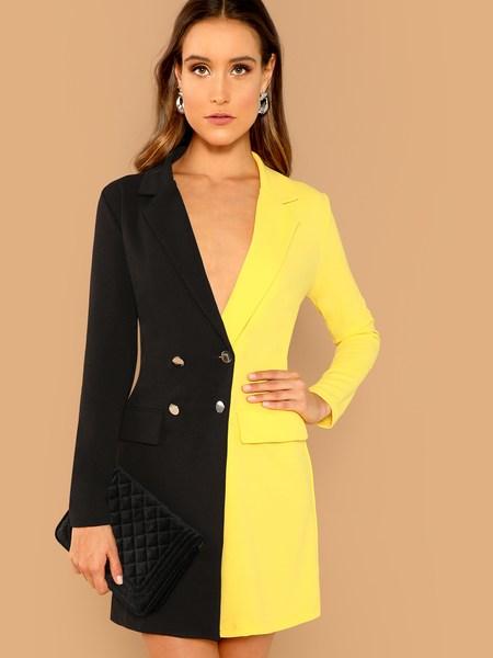 Vestiot Blazer Con Bottoni Con Bicolore