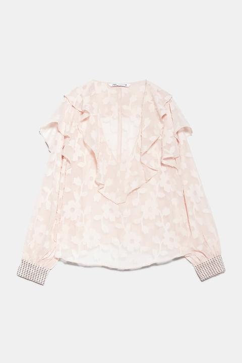 Blusa Jacquard Flores