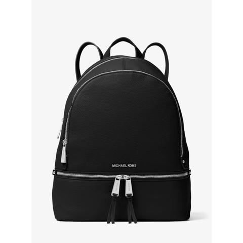 Mkmochila Rhea Grande De Piel - Negro(negro) - Michael Kors