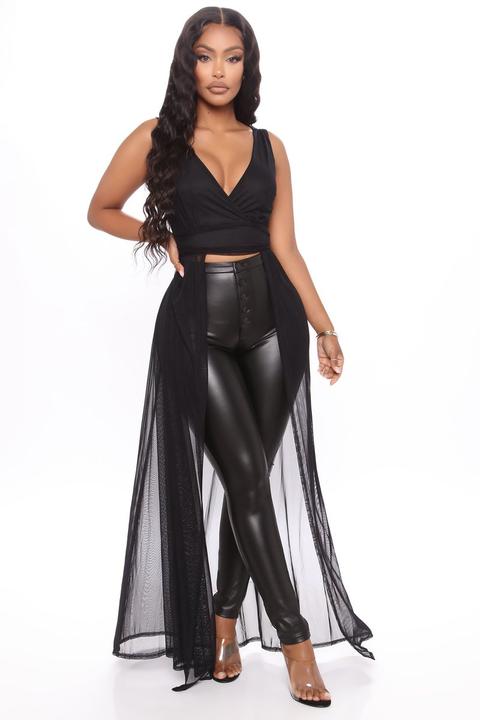 Now That's A Look Maxi Top - Black