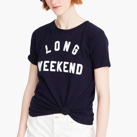 "long Weekend" Crewneck T-shirt