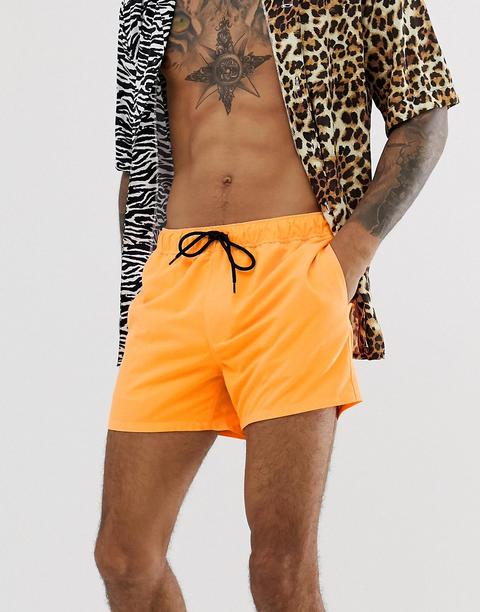 neon orange swim trunks