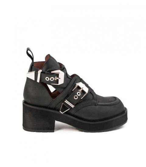 Coleen Black Leather Washed Jeffrey Campbell