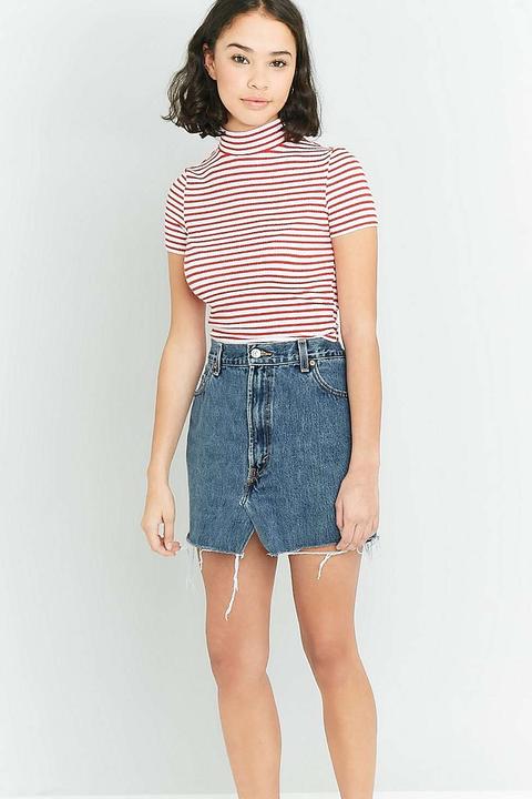 Urban Renewal Vintage Re-made Denim Skater Skirt