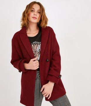 manteau laine bouclette