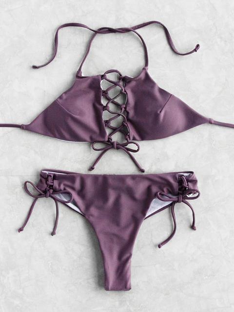 Set Di Bikini Allacciato Al Collo