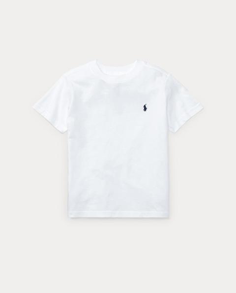 Polo Ralph Lauren - Camiseta Básica De Niño En Blanco