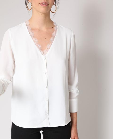 Blusa Con Cuello De Pico