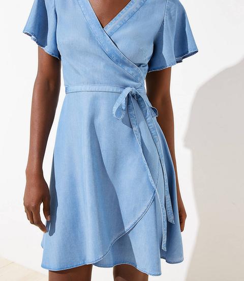 Chambray Wrap Dress from Loft on 21 Buttons