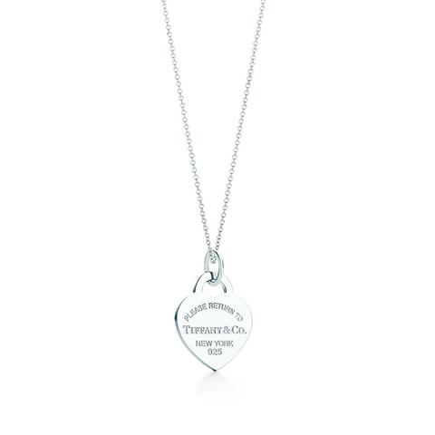 Return To Tiffany™charm En Forma De Corazón Y Cadena