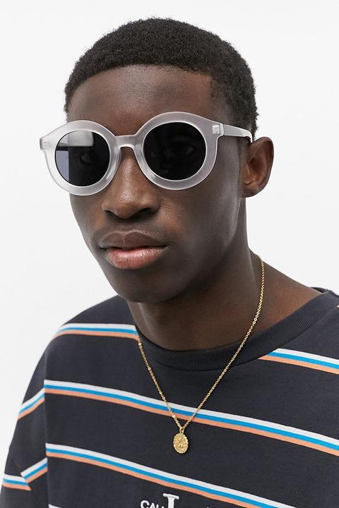 Uo Kobe White Frost Sunglasses - White All At Urban Outfitters