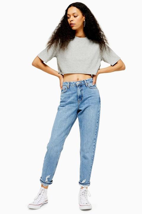 topshop mid blue mom jeans