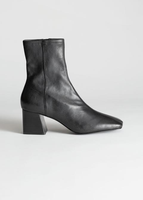 and other stories square toe leather boots