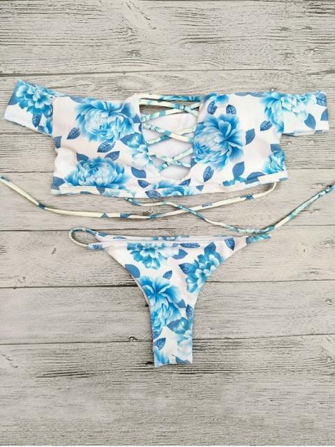 Cortar Fuera Del Hombro Del Bikini Set