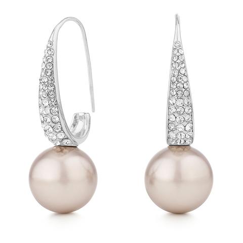 Mood - Pave Pearl Drop Earrings