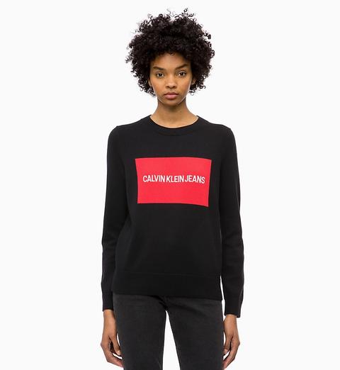 Maglione Con Logo In Cotone E Lana