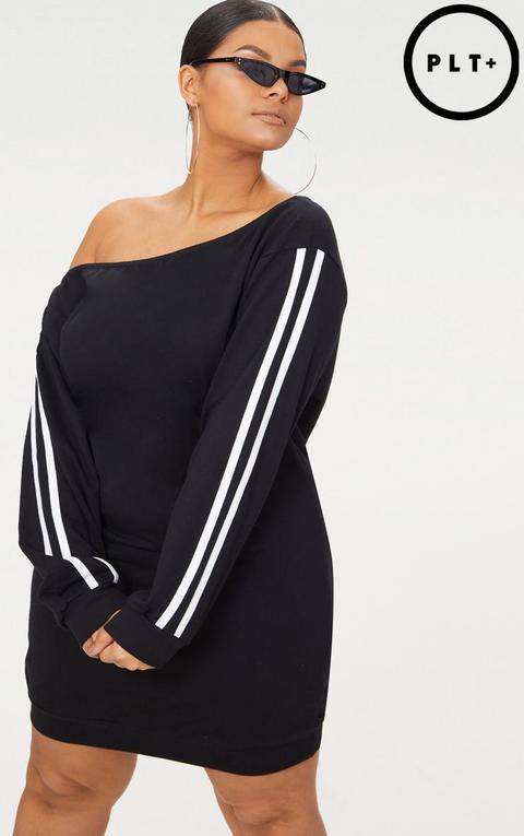 black off the shoulder sweater dress