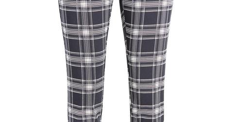 Skinny Black Check Pants