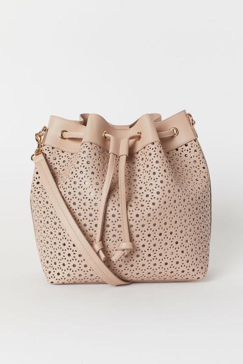 H & M - Borsa A Secchiello Traforata - Beige