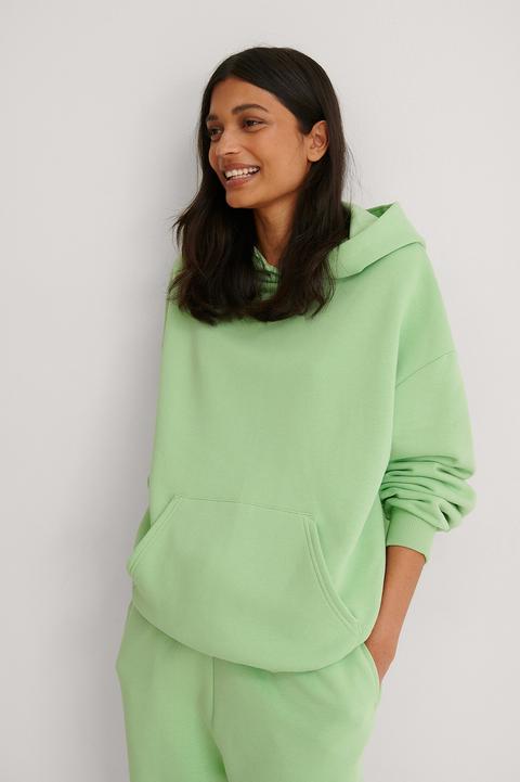 Na-kd Basic Organic Oversized Pocket Hoodie - Green