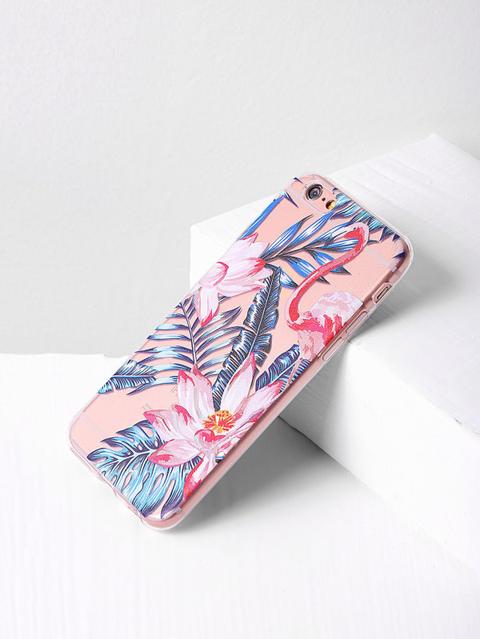 Cover Per Iphone Con Stampa Di Fiore E Foglia