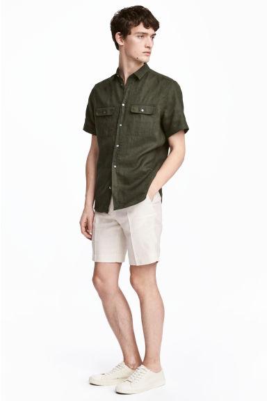 Shorts Eleganti In Lino