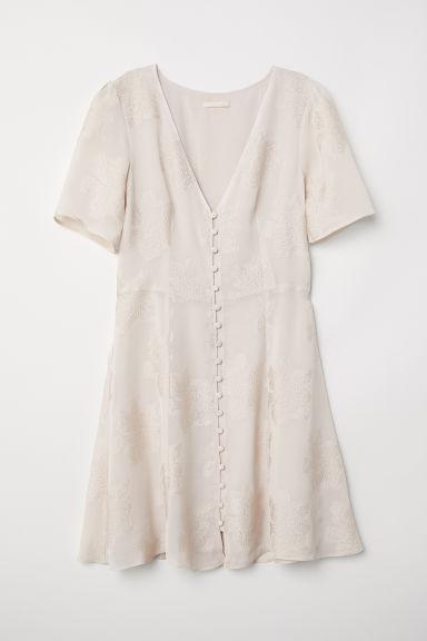 H & M - Jacquard-weave Dress - Pink