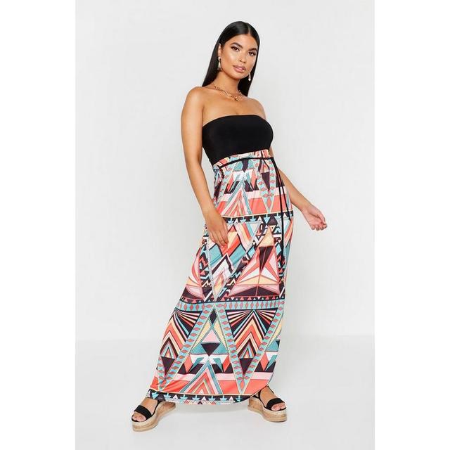 petite bandeau maxi dress