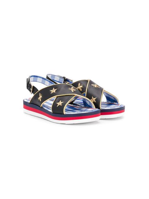 Gucci Kids Sandalias Con Motivo De Abeja - Negro from Farfetch on 21 Buttons