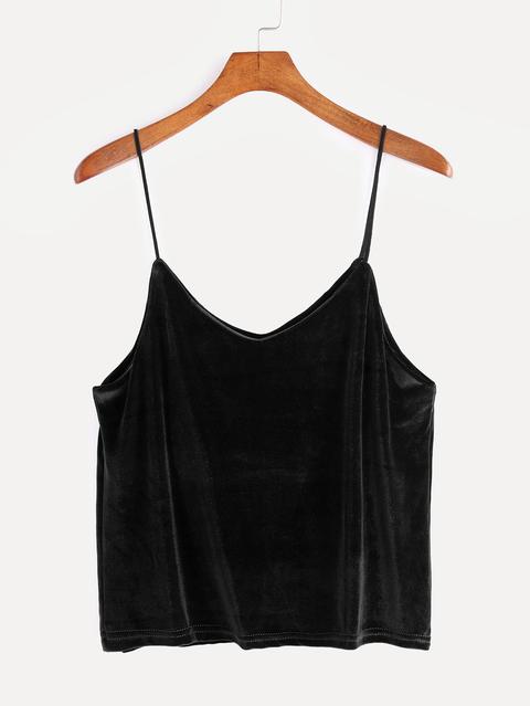 Black Velvet Cami Top