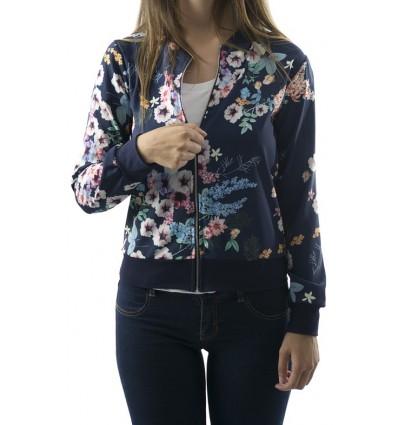 Bomber Estampada Azul