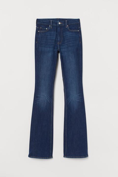 Flared High Waist Jeans - Azul