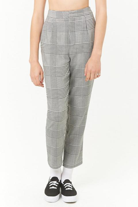 black and white plaid pants forever 21