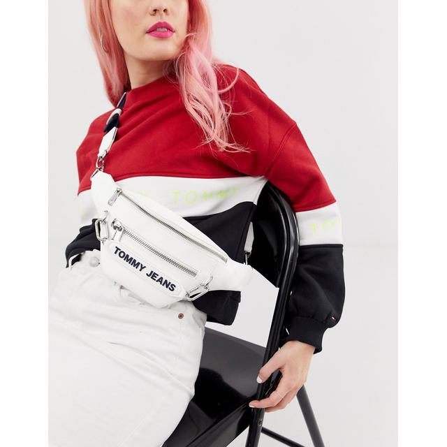 tommy jeans bum bag white