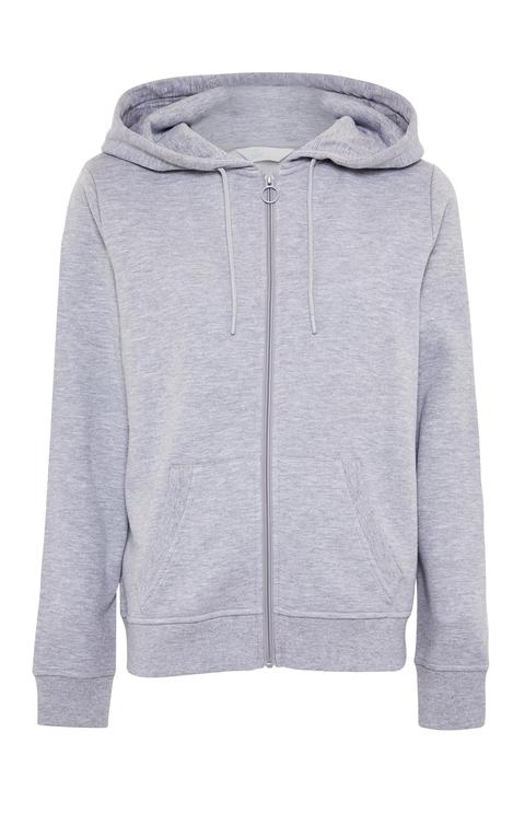 Grey Zip Through Hoodie