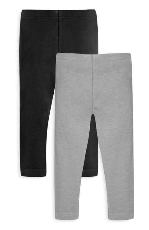 Pack De 2 Leggings Negro Y Gris