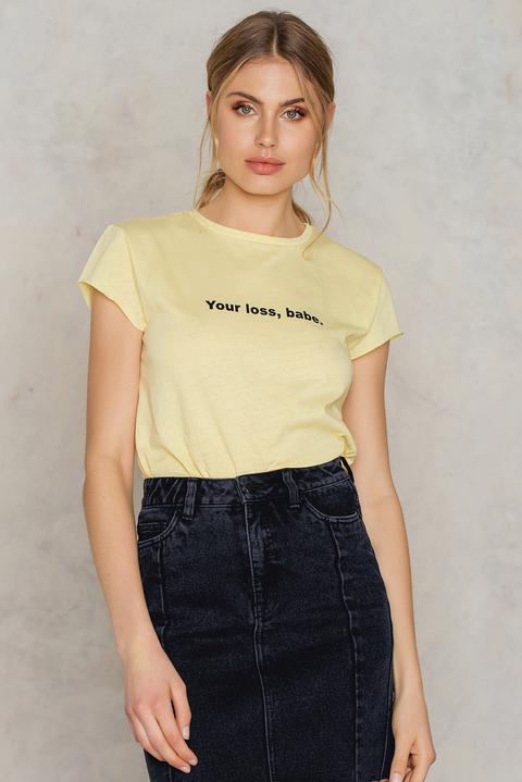 Your Loss Babe Tee Yellow