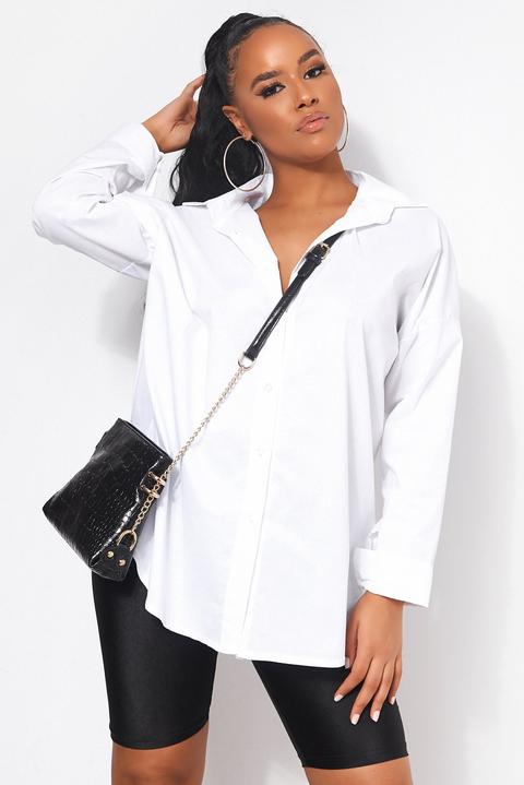 Carla White Oversized Boyfriend Shirt